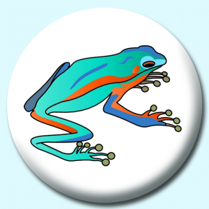 Personalised Badge: 38mm Amazonian Frog Button Badge. Create your own custom badge - complete the form and we will create your personalised button badge for you.