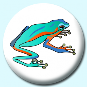 Personalised Badge: 25mm Amazonian Frog Button Badge. Create your own custom badge - complete the form and we will create your personalised button badge for you.