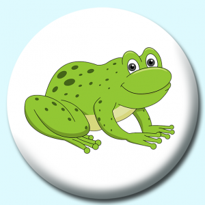 Personalised Badge: 38mm Amphibian Frog Button Badge. Create your own custom badge - complete the form and we will create your personalised button badge for you.