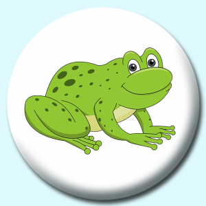 Personalised Badge: 58mm Amphibian Frog Button Badge. Create your own custom badge - complete the form and we will create your personalised button badge for you.