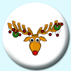 Personalised Badge: 25mm Antlers Button Badge. Create your own custom badge - complete the form and we will create your personalised button badge for you.