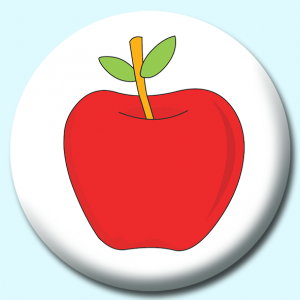 Personalised Badge: 38mm Apple For Teacher Button Badge. Create your own custom badge - complete the form and we will create your personalised button badge for you.