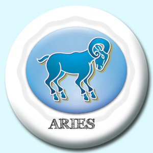 Personalised Badge: 58mm Aries Button Badge. Create your own custom badge - complete the form and we will create your personalised button badge for you.