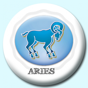Personalised Badge: 25mm Aries Button Badge. Create your own custom badge - complete the form and we will create your personalised button badge for you.
