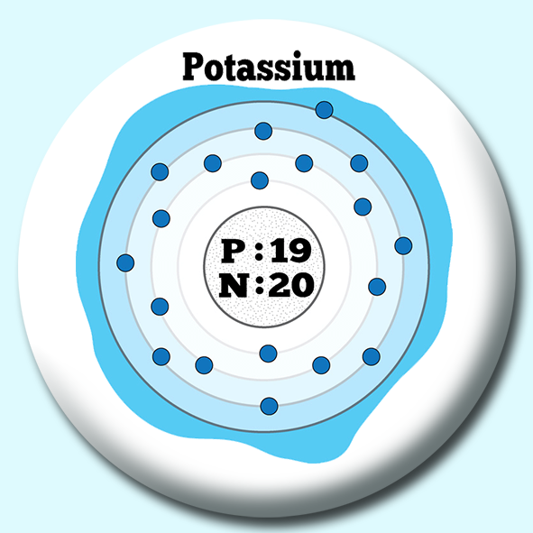 25mm Atomic Structure Of Potassium Button Badge