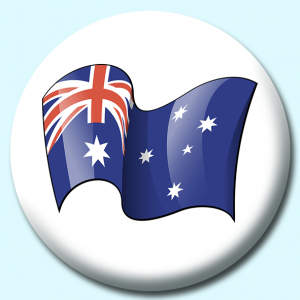 Personalised Badge: 75mm Australia Button Badge. Create your own custom badge - complete the form and we will create your personalised button badge for you.