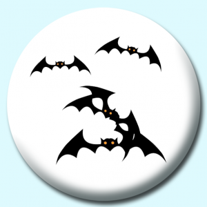 Personalised Badge: 38mm Bats Button Badge. Create your own custom badge - complete the form and we will create your personalised button badge for you.