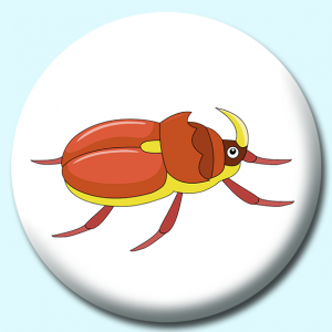 Personalised Badge: 38mm Beetle Insects Button Badge. Create your own custom badge - complete the form and we will create your personalised button badge for you.