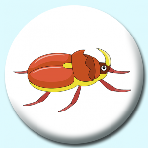 Personalised Badge: 58mm Beetle Insects Button Badge. Create your own custom badge - complete the form and we will create your personalised button badge for you.