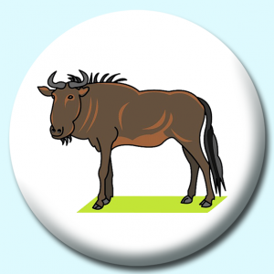 Personalised Badge: 75mm Buffalo Button Badge. Create your own custom badge - complete the form and we will create your personalised button badge for you.