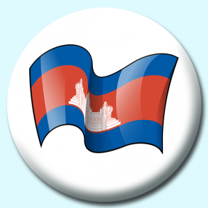 Personalised Badge: 25mm Cambodia Button Badge. Create your own custom badge - complete the form and we will create your personalised button badge for you.