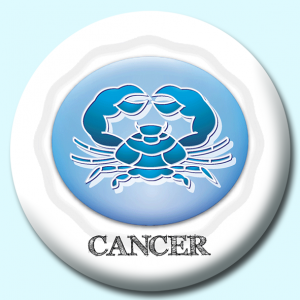 Personalised Badge: 38mm Cancer Button Badge. Create your own custom badge - complete the form and we will create your personalised button badge for you.