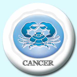 Personalised Badge: 25mm Cancer Button Badge. Create your own custom badge - complete the form and we will create your personalised button badge for you.