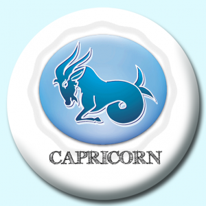 Personalised Badge: 38mm Capricorn Button Badge. Create your own custom badge - complete the form and we will create your personalised button badge for you.