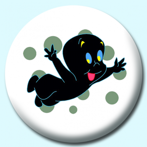 Personalised Badge: 38mm Casper Button Badge. Create your own custom badge - complete the form and we will create your personalised button badge for you.