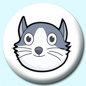 Personalised Badge: 38mm Cat Button Badge. Create your own custom badge - complete the form and we will create your personalised button badge for you.