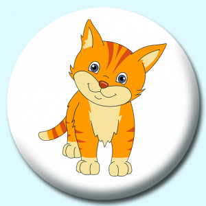 Personalised Badge: 38mm Cat Kitten Button Badge. Create your own custom badge - complete the form and we will create your personalised button badge for you.