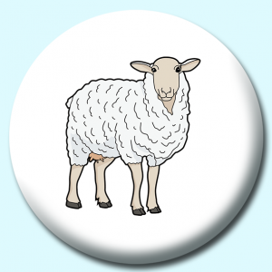 Personalised Badge: 38mm Cattle Sheep Button Badge. Create your own custom badge - complete the form and we will create your personalised button badge for you.