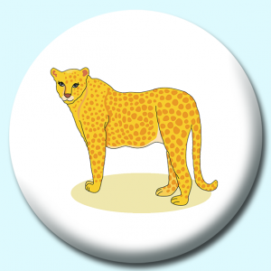 Personalised Badge: 38mm Cheetah Bb Button Badge. Create your own custom badge - complete the form and we will create your personalised button badge for you.