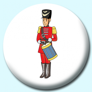 Personalised Badge: 25mm Christmas Toy Soldier Button Badge. Create your own custom badge - complete the form and we will create your personalised button badge for you.