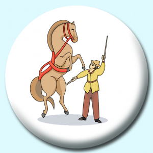 Personalised Badge: 25mm Circus Performer Button Badge. Create your own custom badge - complete the form and we will create your personalised button badge for you.