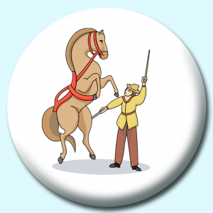 Personalised Badge: 75mm Circus Performer Button Badge. Create your own custom badge - complete the form and we will create your personalised button badge for you.
