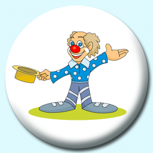 Personalised Badge: 25mm Clown Button Badge. Create your own custom badge - complete the form and we will create your personalised button badge for you.