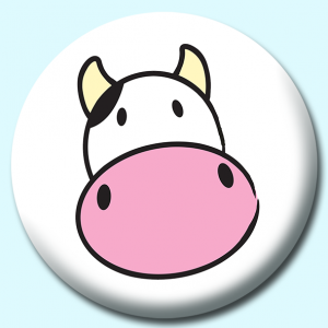 Personalised Badge: 25mm Cow Button Badge. Create your own custom badge - complete the form and we will create your personalised button badge for you.