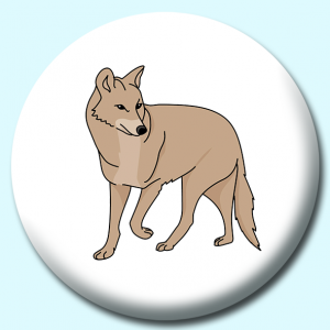 Personalised Badge: 38mm Coyote A Button Badge. Create your own custom badge - complete the form and we will create your personalised button badge for you.