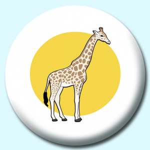 Personalised Badge: 38mm Crca Giraffe Button Badge. Create your own custom badge - complete the form and we will create your personalised button badge for you.