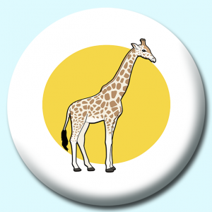 Personalised Badge: 58mm Crca Giraffe Button Badge. Create your own custom badge - complete the form and we will create your personalised button badge for you.