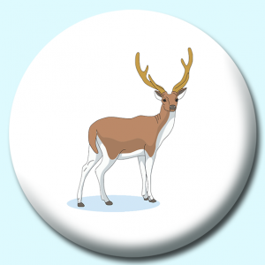 Personalised Badge: 25mm Deer Color Button Badge. Create your own custom badge - complete the form and we will create your personalised button badge for you.