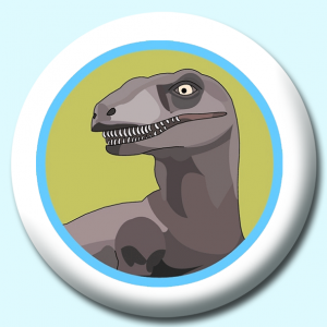 Personalised Badge: 25mm Dinosaur Button Badge. Create your own custom badge - complete the form and we will create your personalised button badge for you.