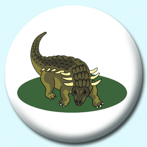 Personalised Badge: 25mm Dinosaur V3 Button Badge. Create your own custom badge - complete the form and we will create your personalised button badge for you.