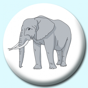 Personalised Badge: 25mm Elephant Button Badge. Create your own custom badge - complete the form and we will create your personalised button badge for you.