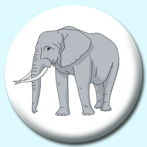 Personalised Badge: 38mm Elephant Button Badge. Create your own custom badge - complete the form and we will create your personalised button badge for you.