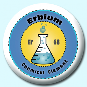 Personalised Badge: 38mm Erbium Button Badge. Create your own custom badge - complete the form and we will create your personalised button badge for you.