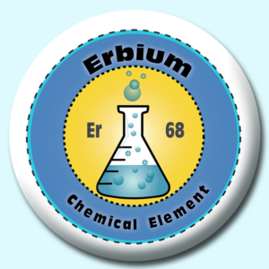 Personalised Badge: 75mm Erbium Button Badge. Create your own custom badge - complete the form and we will create your personalised button badge for you.