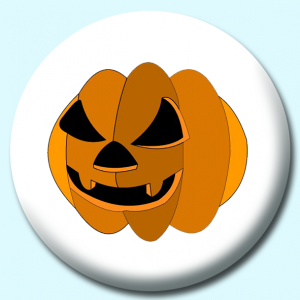 Personalised Badge: 38mm Evil Pumpkin Button Badge. Create your own custom badge - complete the form and we will create your personalised button badge for you.