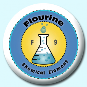 Personalised Badge: 25mm Flourine Button Badge. Create your own custom badge - complete the form and we will create your personalised button badge for you.