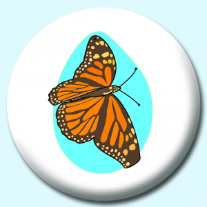 Personalised Badge: 75mm Flying Butterfly Button Badge. Create your own custom badge - complete the form and we will create your personalised button badge for you.