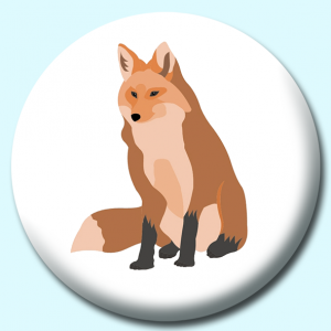 Personalised Badge: 38mm Fox Button Badge. Create your own custom badge - complete the form and we will create your personalised button badge for you.