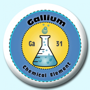 Personalised Badge: 38mm Gallium Button Badge. Create your own custom badge - complete the form and we will create your personalised button badge for you.