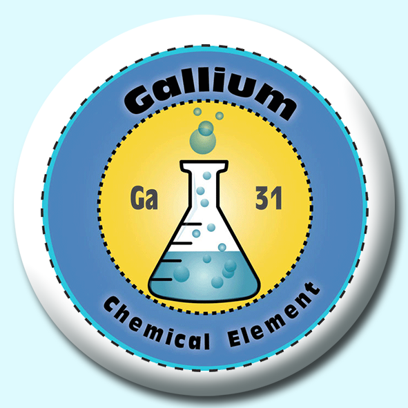 Personalised Badge: 75mm Gallium Button Badge. Create your own custom badge - complete the form and we will create your personalised button badge for you.