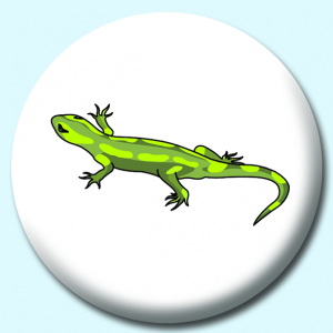 Personalised Badge: 38mm Gecko Button Badge. Create your own custom badge - complete the form and we will create your personalised button badge for you.