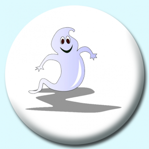 Personalised Badge: 38mm Ghost Button Badge. Create your own custom badge - complete the form and we will create your personalised button badge for you.