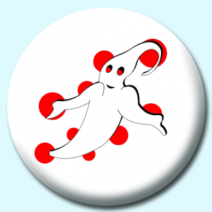 Personalised Badge: 38mm Ghoul Button Badge. Create your own custom badge - complete the form and we will create your personalised button badge for you.