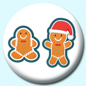 Personalised Badge: 25mm Ginger Bread Character Button Badge. Create your own custom badge - complete the form and we will create your personalised button badge for you.