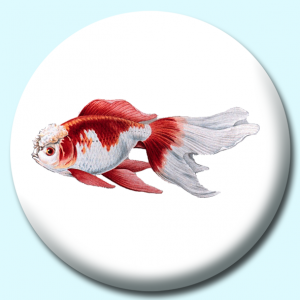 Personalised Badge: 38mm Goldfish Button Badge. Create your own custom badge - complete the form and we will create your personalised button badge for you.