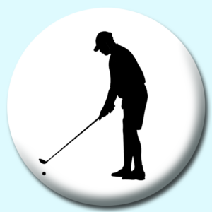 Personalised Badge: 25mm Golfer Button Badge. Create your own custom badge - complete the form and we will create your personalised button badge for you.